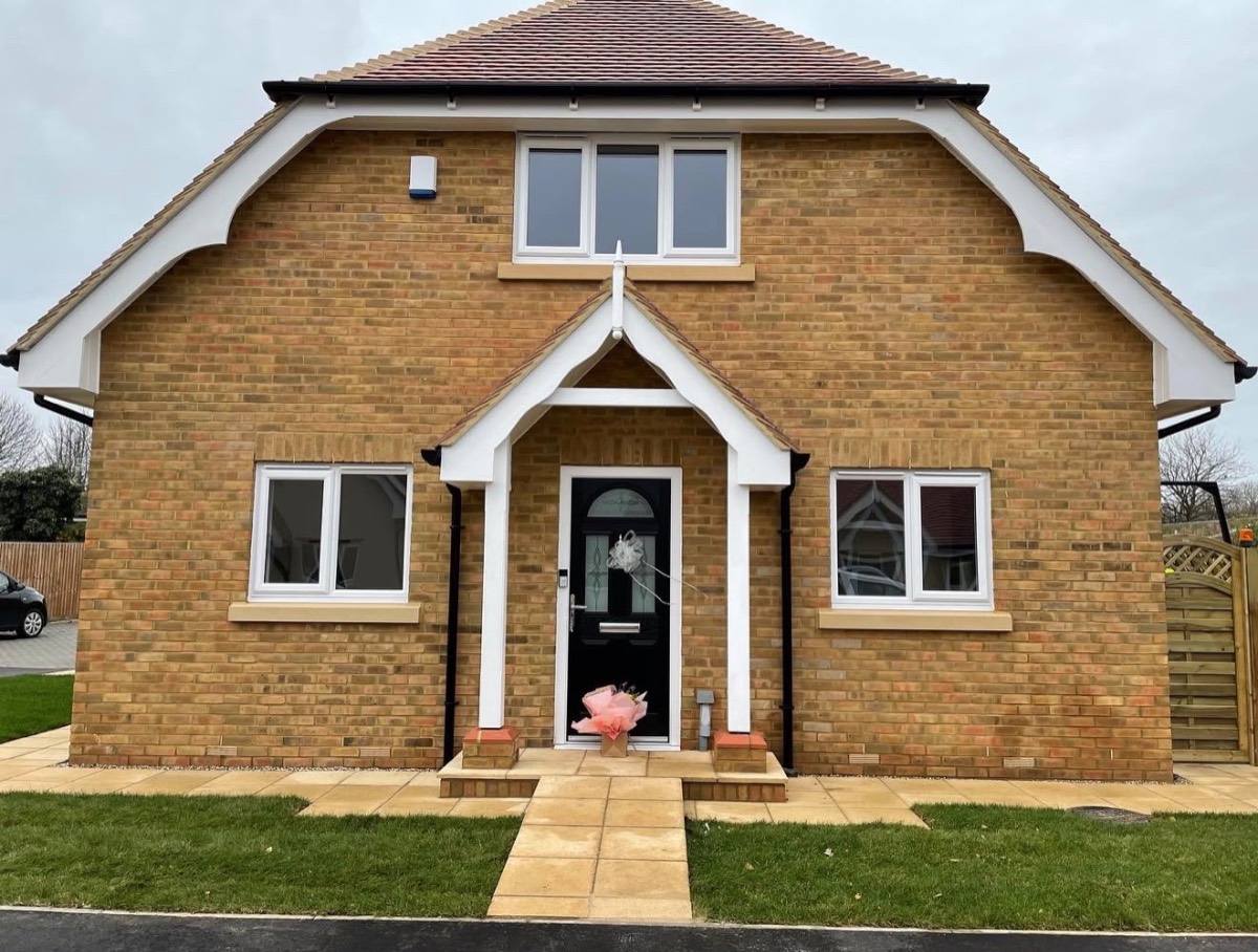 Finished chalet bungalow on the Bletchley development